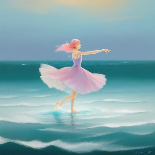 Dreamy Water Dancer in Pastel Hues