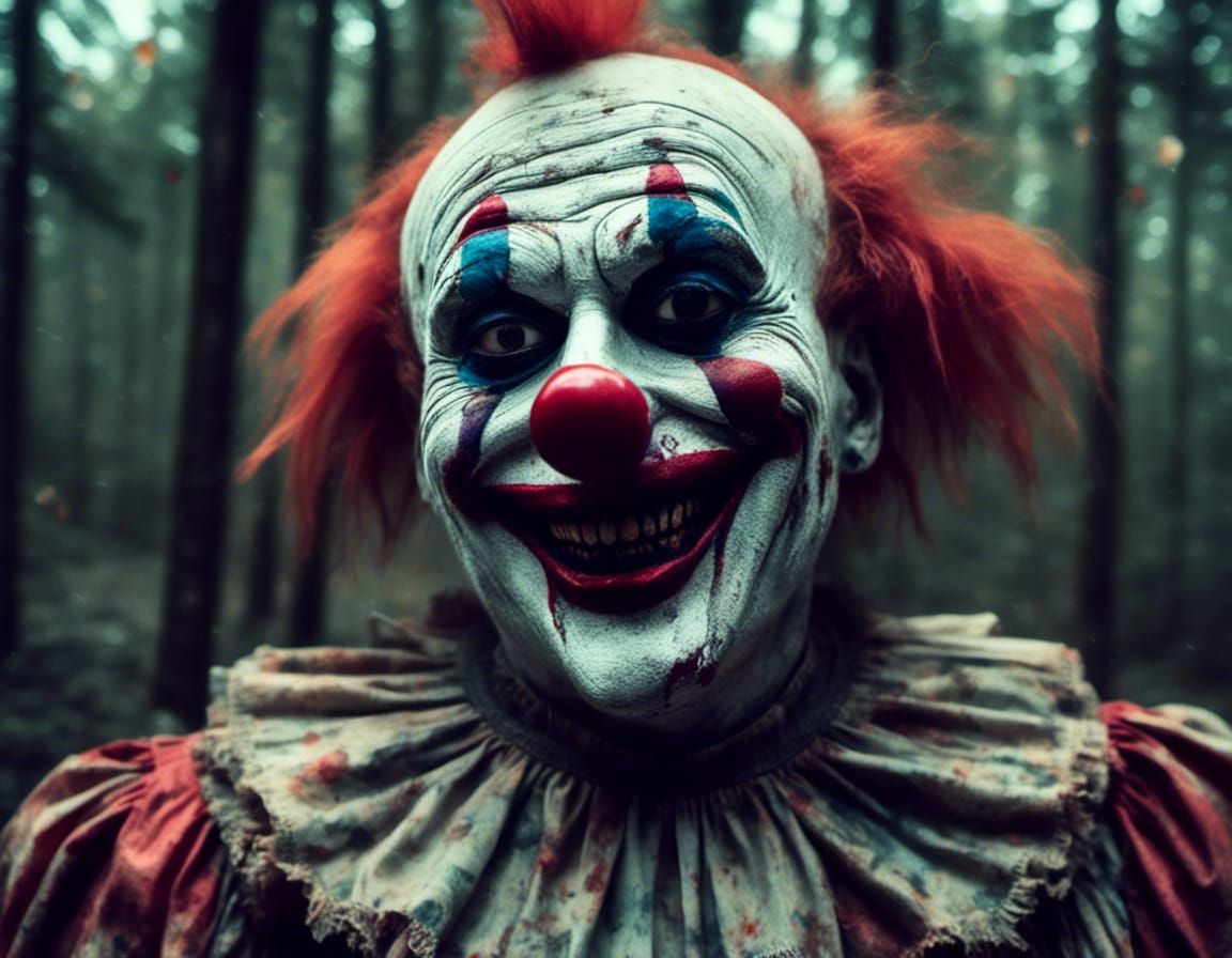 Creepy Clowns in Abandoned Forest Theme Park