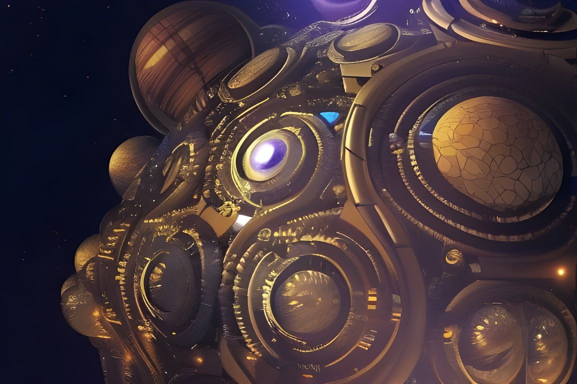 Aztec Solarcore Space Station Above Earth