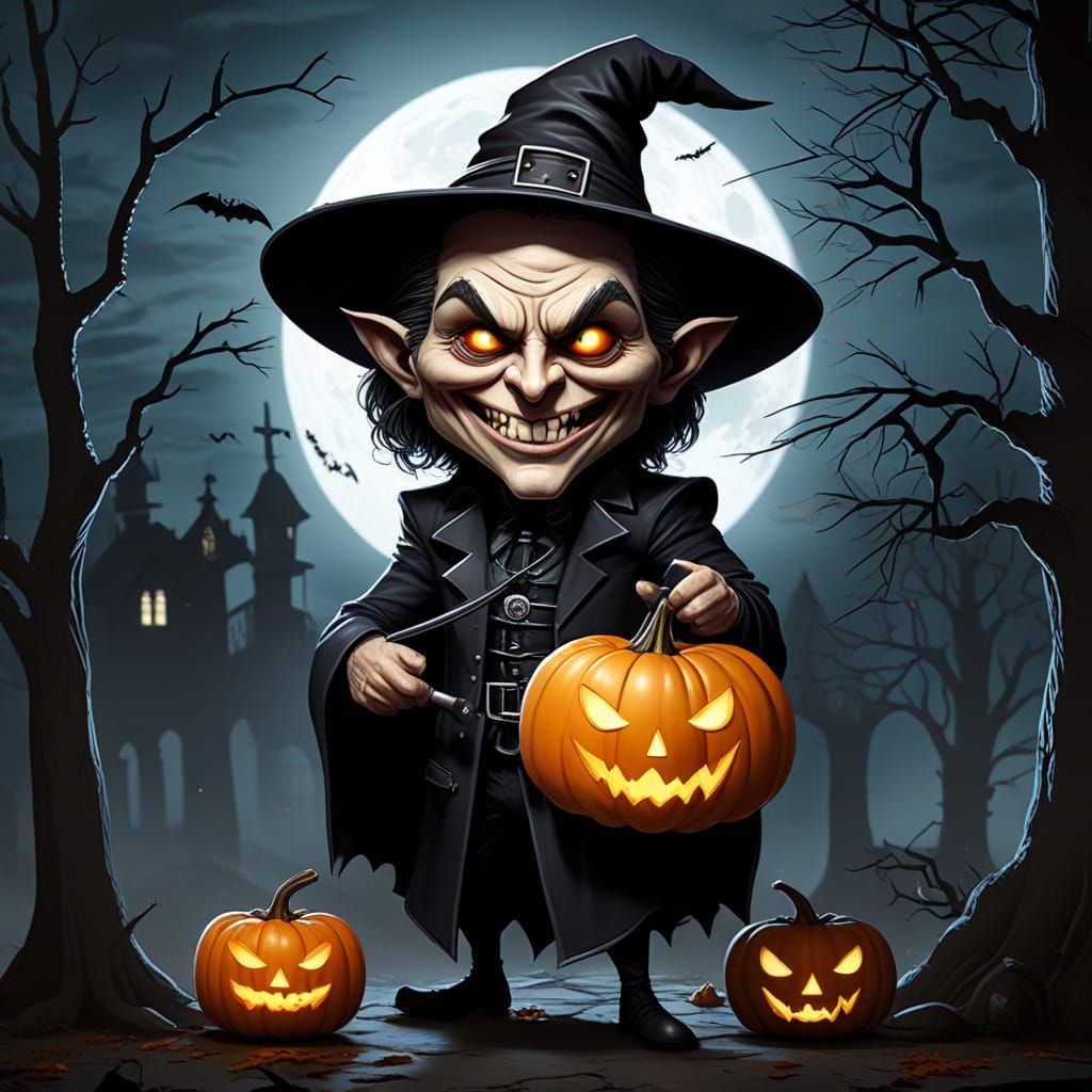 Grimdark Halloween Caricature Art