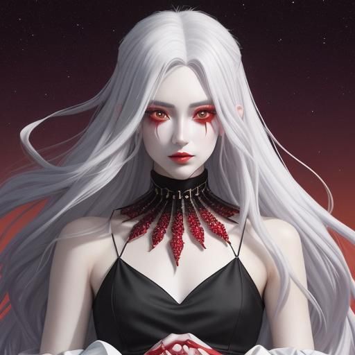 Anime Clown Avatar with Vibrant Makeup and Stars