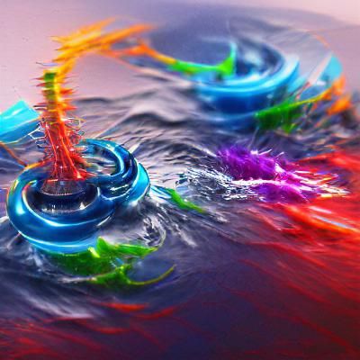 Abstract Cyclone of Vibrant Paint Colors