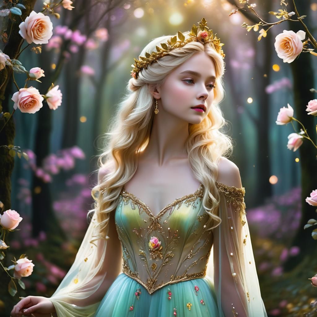 Aurora in Enchanted Forest: Fantastical Concept Art