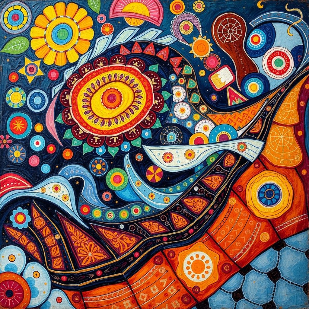 Whirling Dervish: Neo-Impressionist Folk Art in Oil