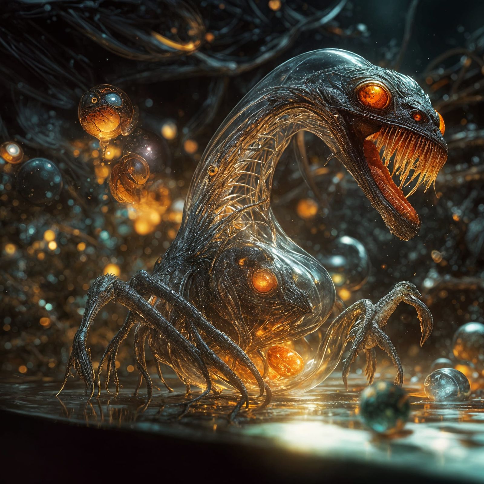 Viscous Alien: Cinematic Sci-Fi Art Invasion