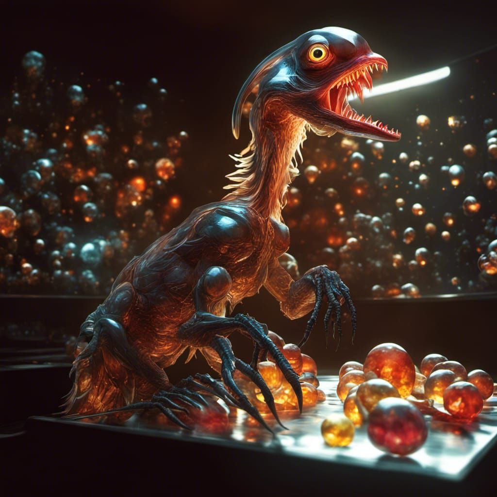 Viscous Alien Invasion in a Bizarre Sci-Fi Painting