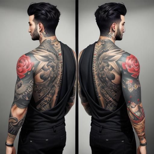 Full Sleeve and Back Tattoo Design