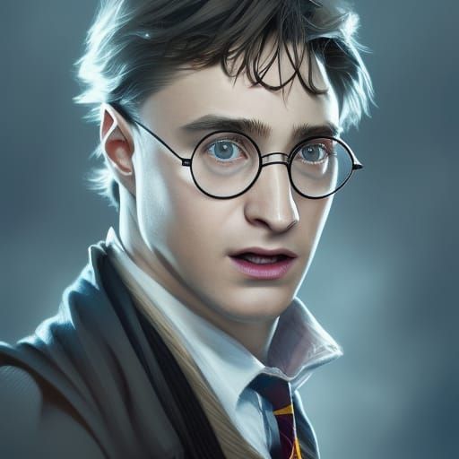 Harry Potter Portrait in Hyperdetailed Style