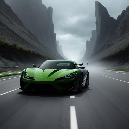 Futuristic Sports Car: Eldritch Matte Painting