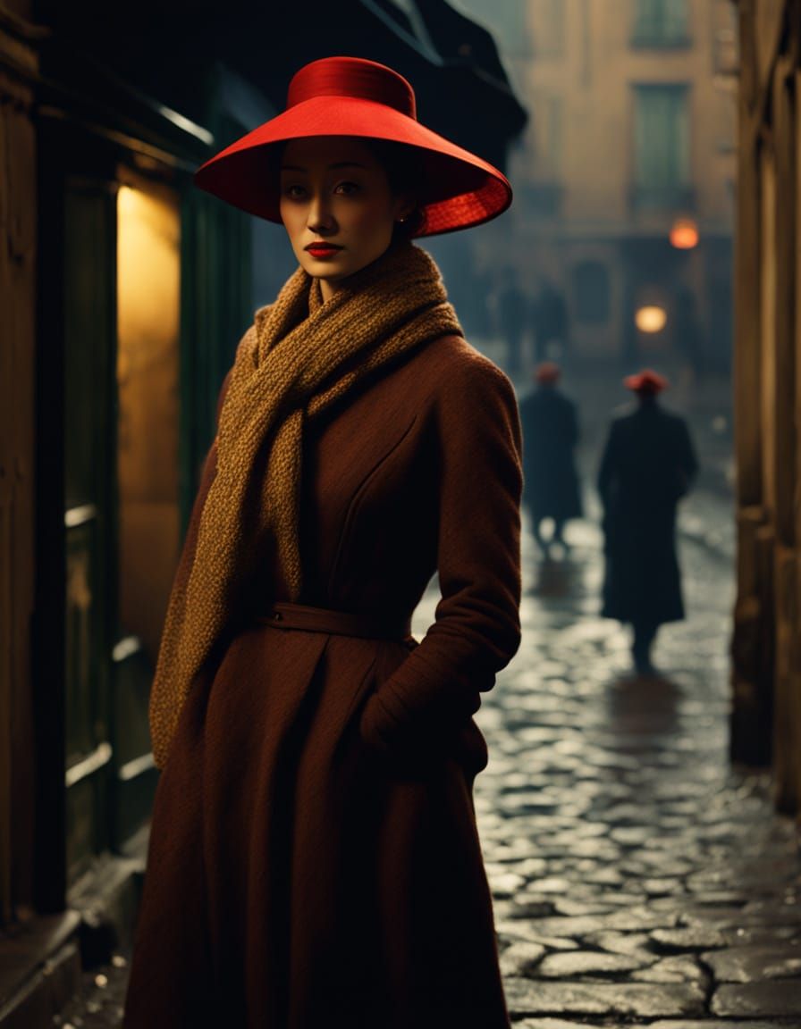 Moody Impressionist Portrait of an Oriental Dancer in Paris