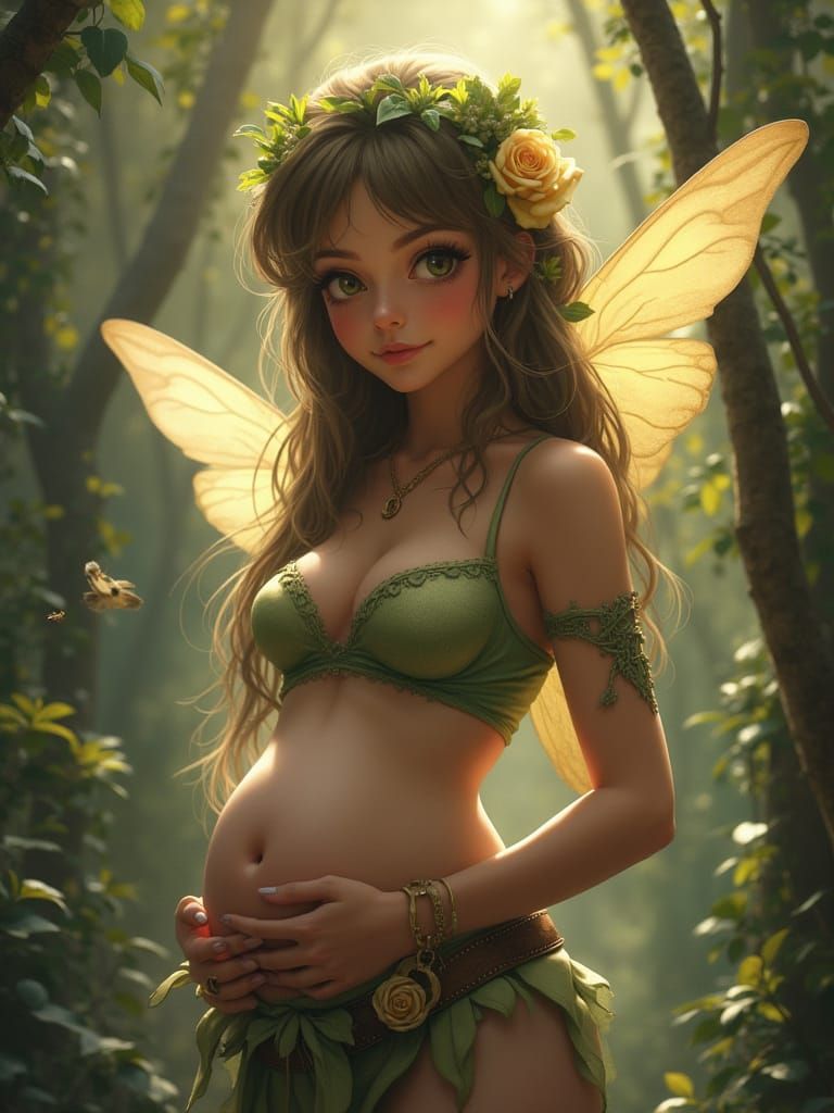 Fairy Showing Belly Button