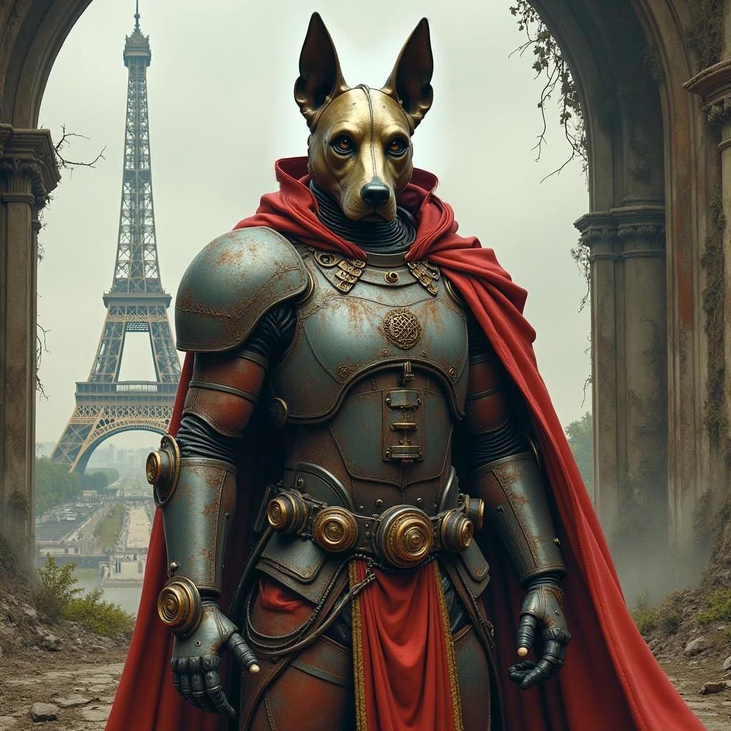 Dieselpunk Emperor in Apocalyptic Paris