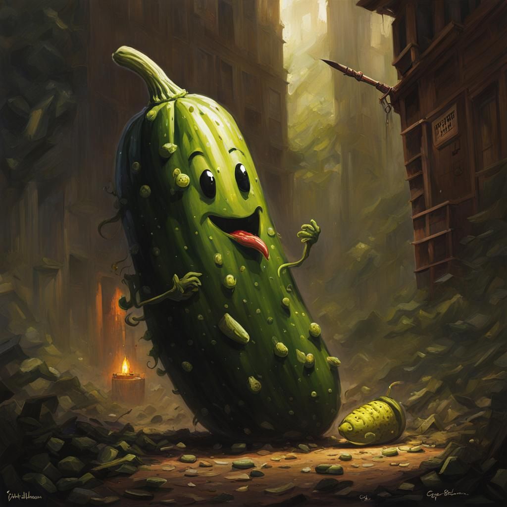 Giant Pickle Eats Pickle: Sinister Art