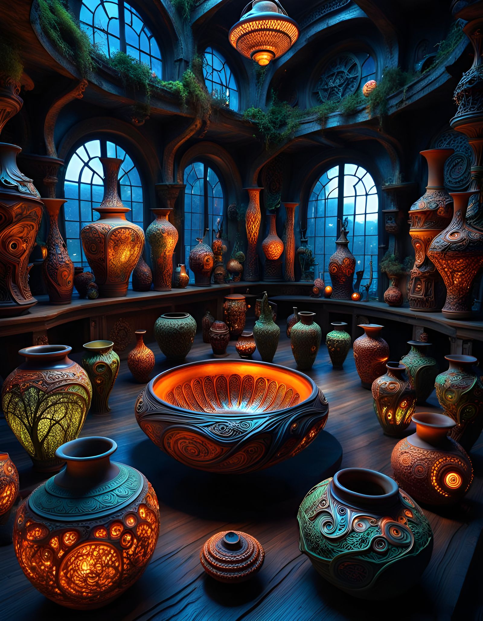 Bizarre Fantasy Pottery with Twisted Souls and Faces
