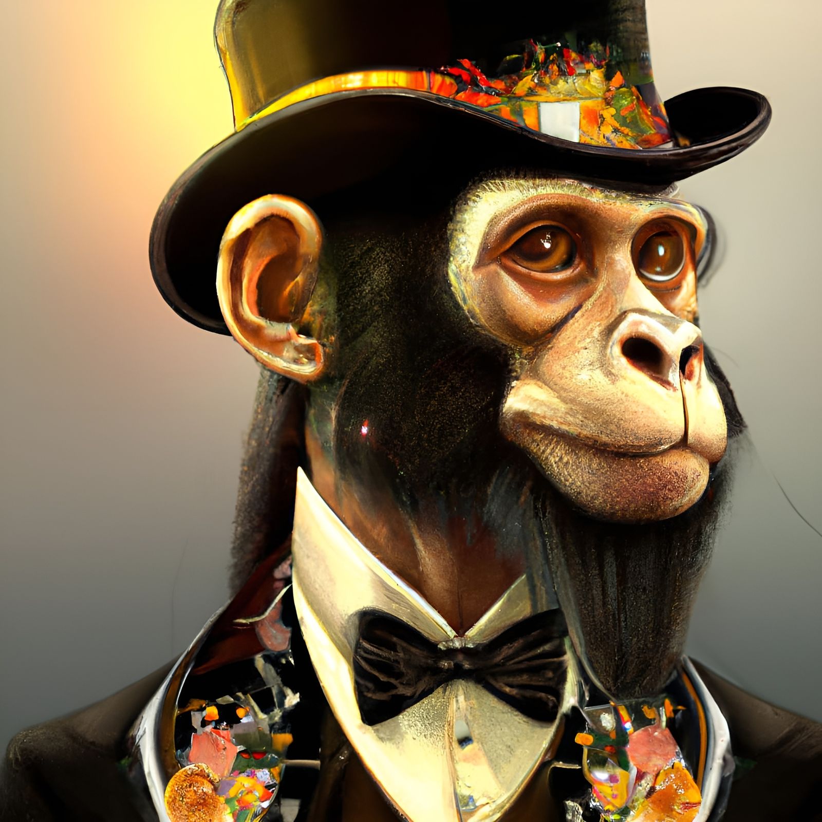 Chimp in a tuxedo
