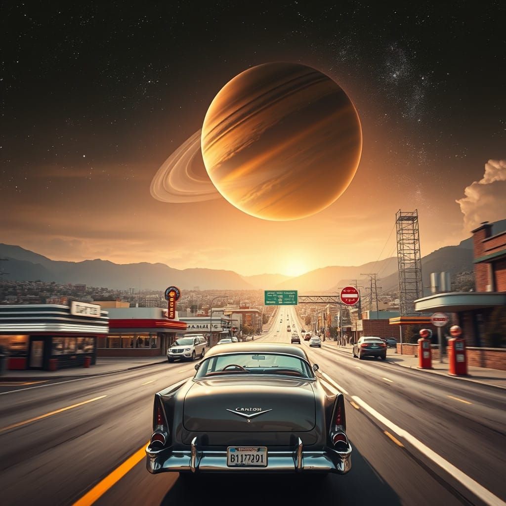 Retro Highway Meets Cosmic Horizon