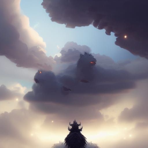 Animal Clouds: Dark Fantasy Concept Art in 8K