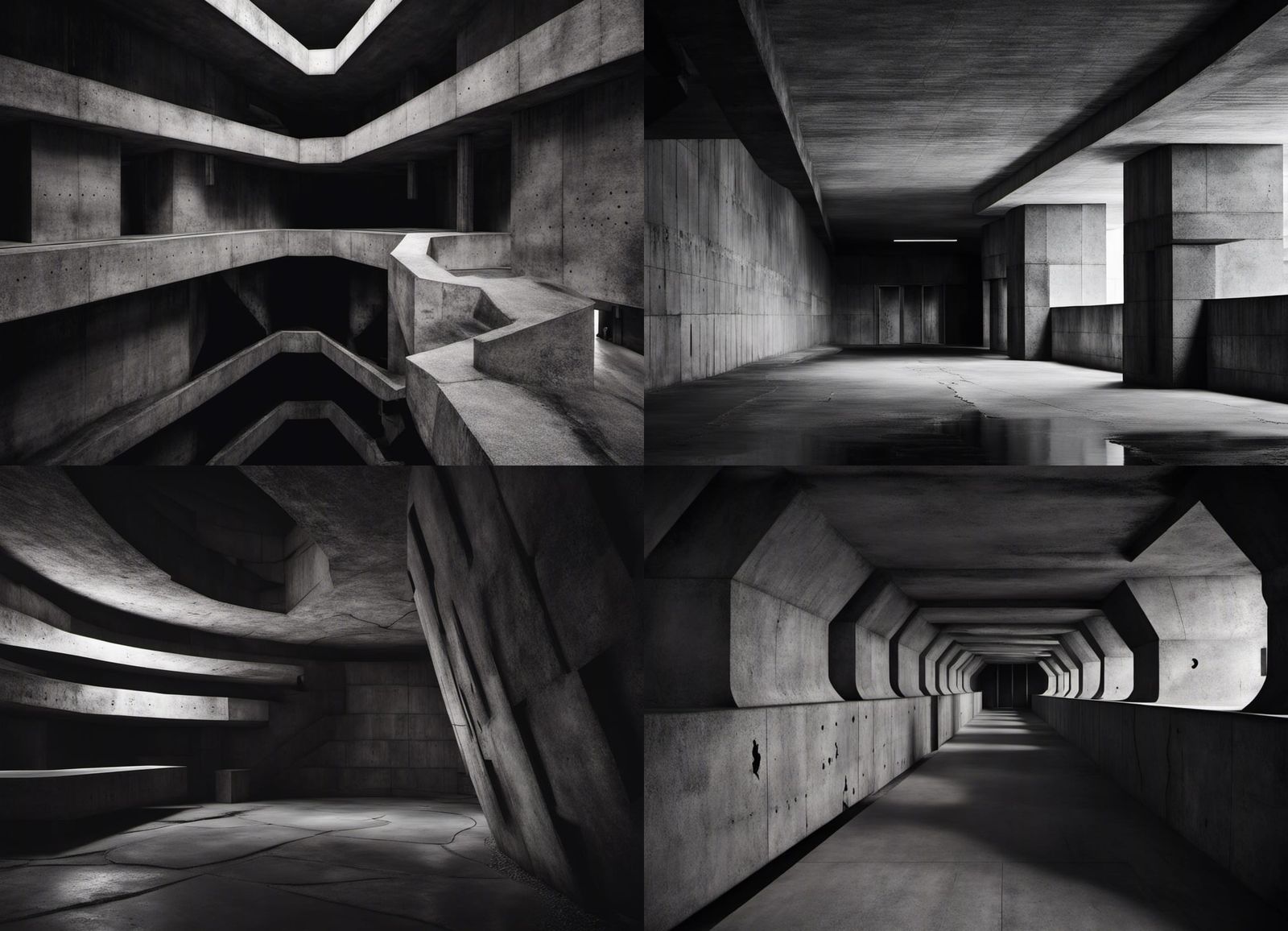 Eerie Sci-Fi Abyss with Glowing Runes