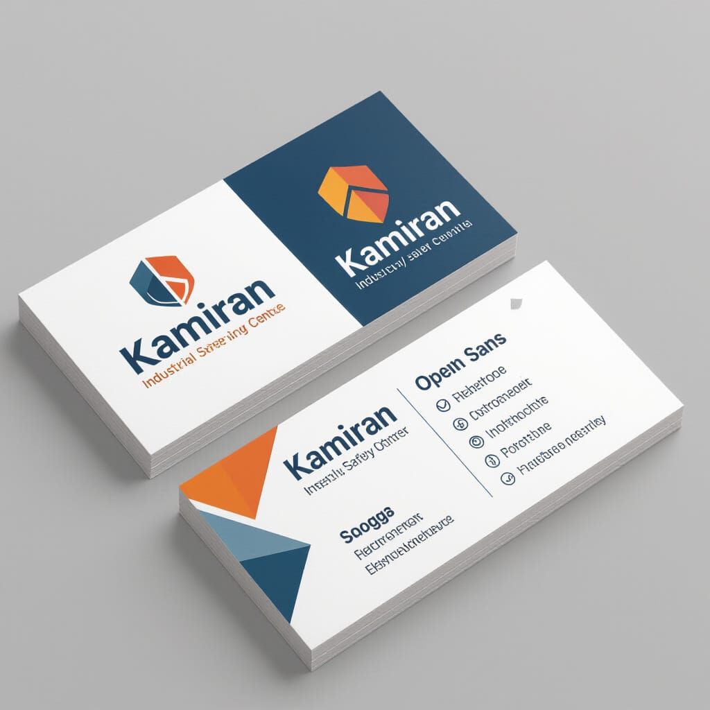 Professional Kamiran Industrial Safety Business Card Design