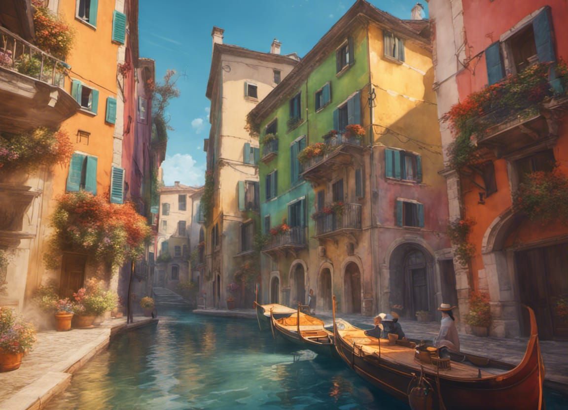 Colorful Italian Vacation Dream Art