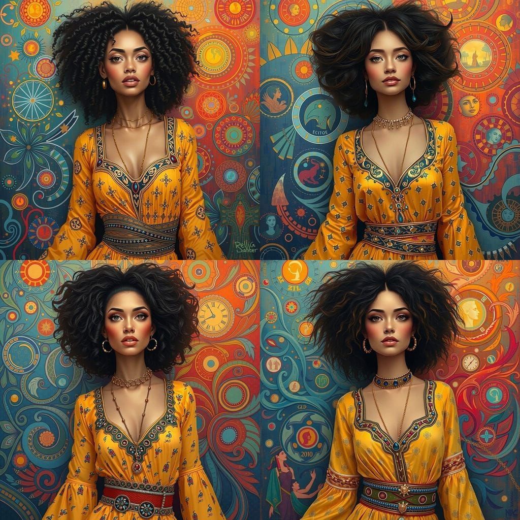 Regal Rastafarian Queen in Black Egyptian Headdress