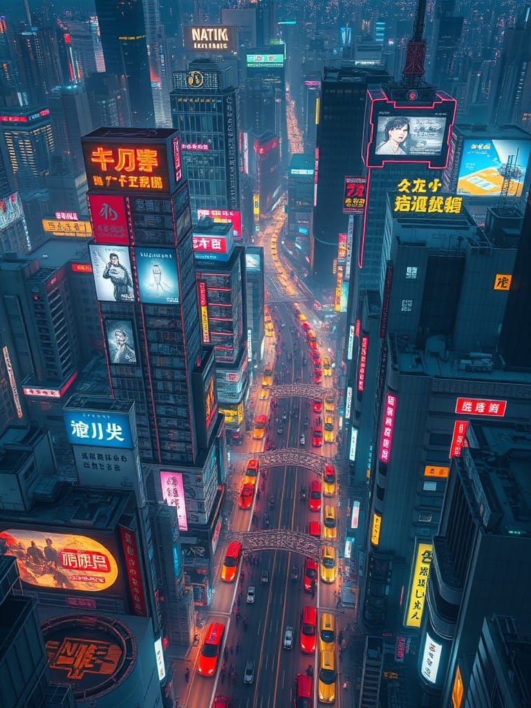 Asian Metropolitan Area from Above