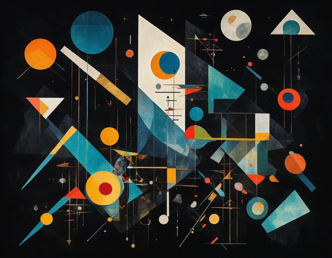 Ethereal Ghost Story in Abstract Cubist Style