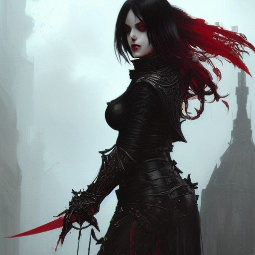 Vampire Warrior Queen: Dark Fantasy Concept Art