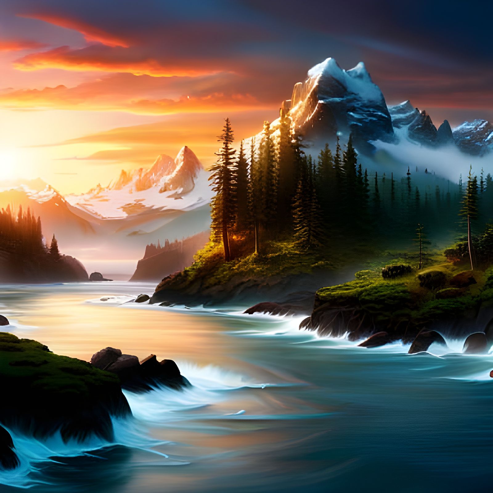 Epic Pacific Northwest Landscape: Digital Matte Painting