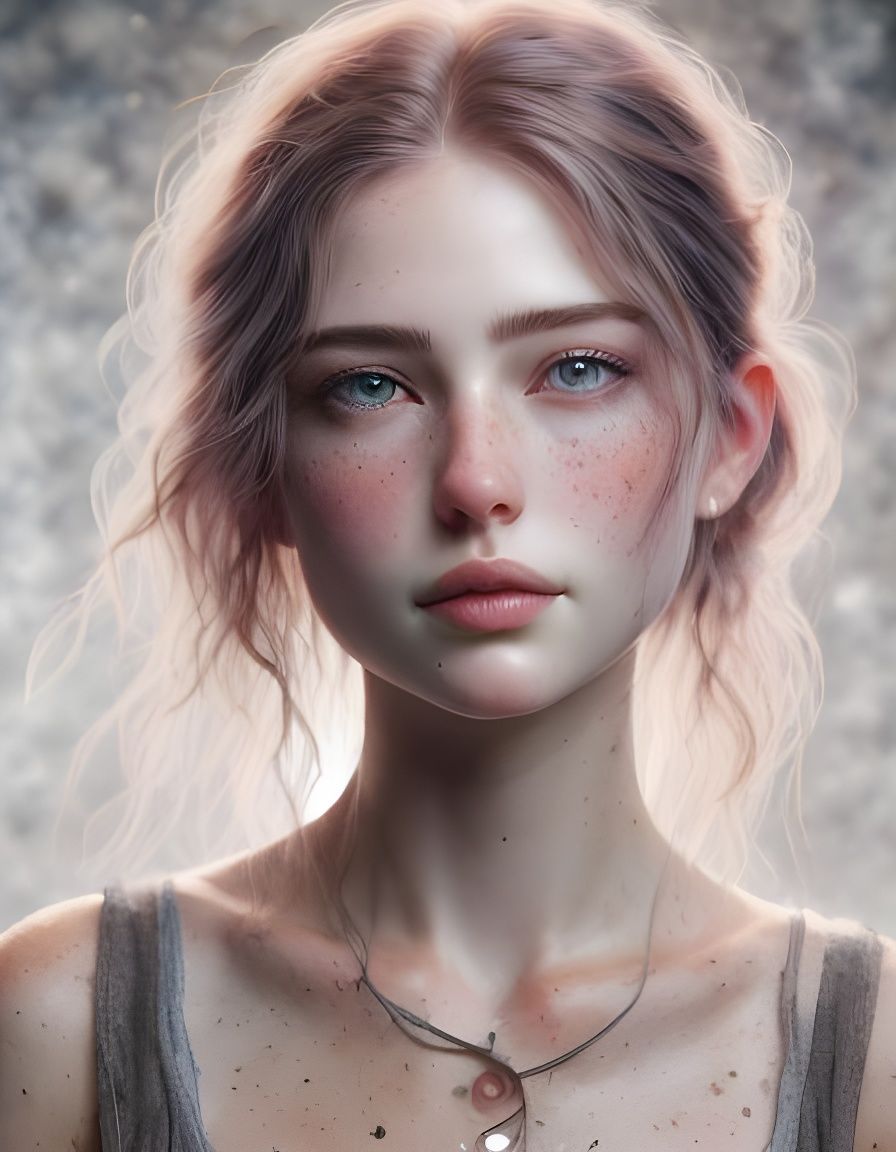 Realistic Watercolor Portrait of a Beautiful Woman