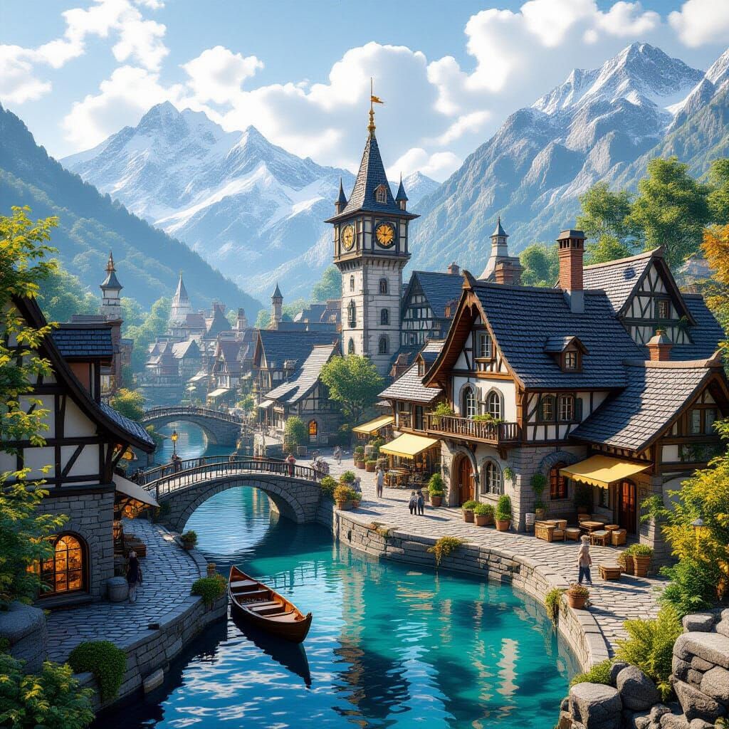 Picturesque Village: Fantasy Concept Art