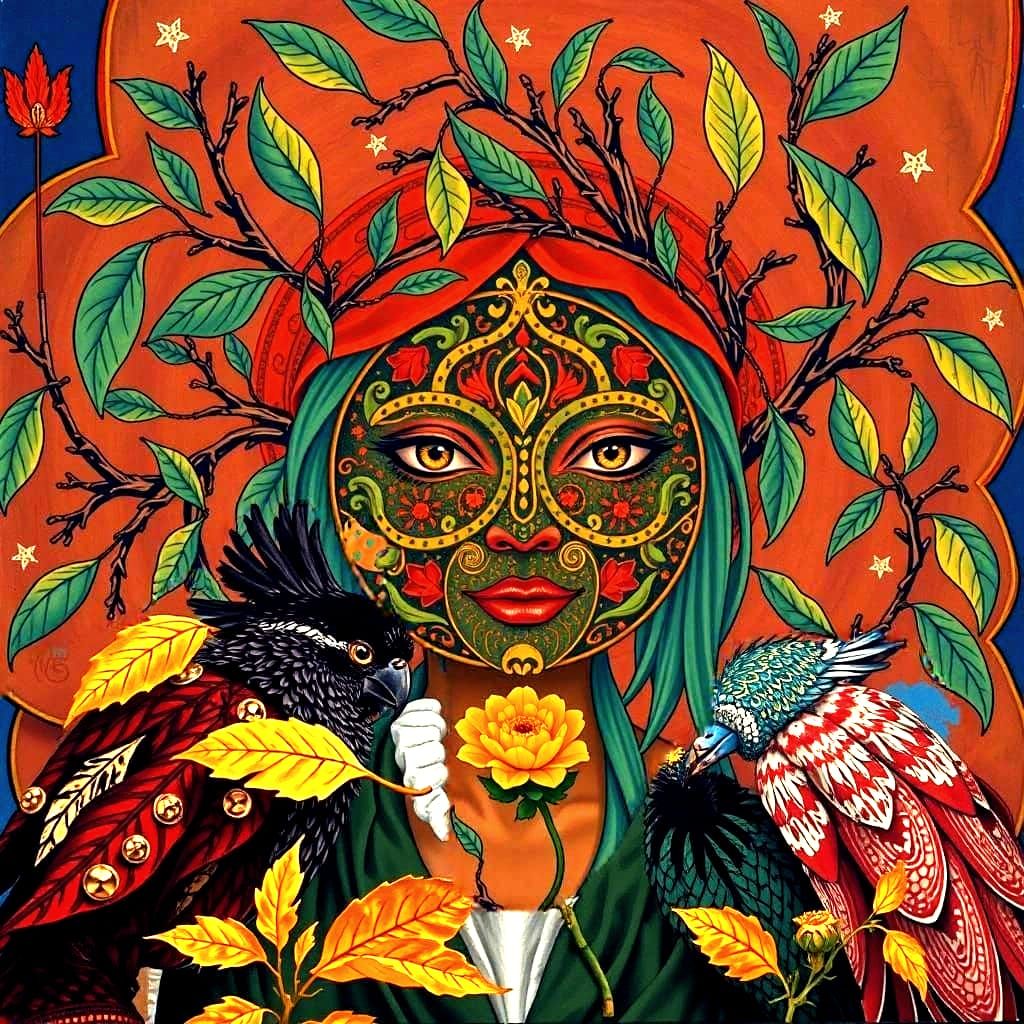 Chimaera of Figures in Surreal Landscape