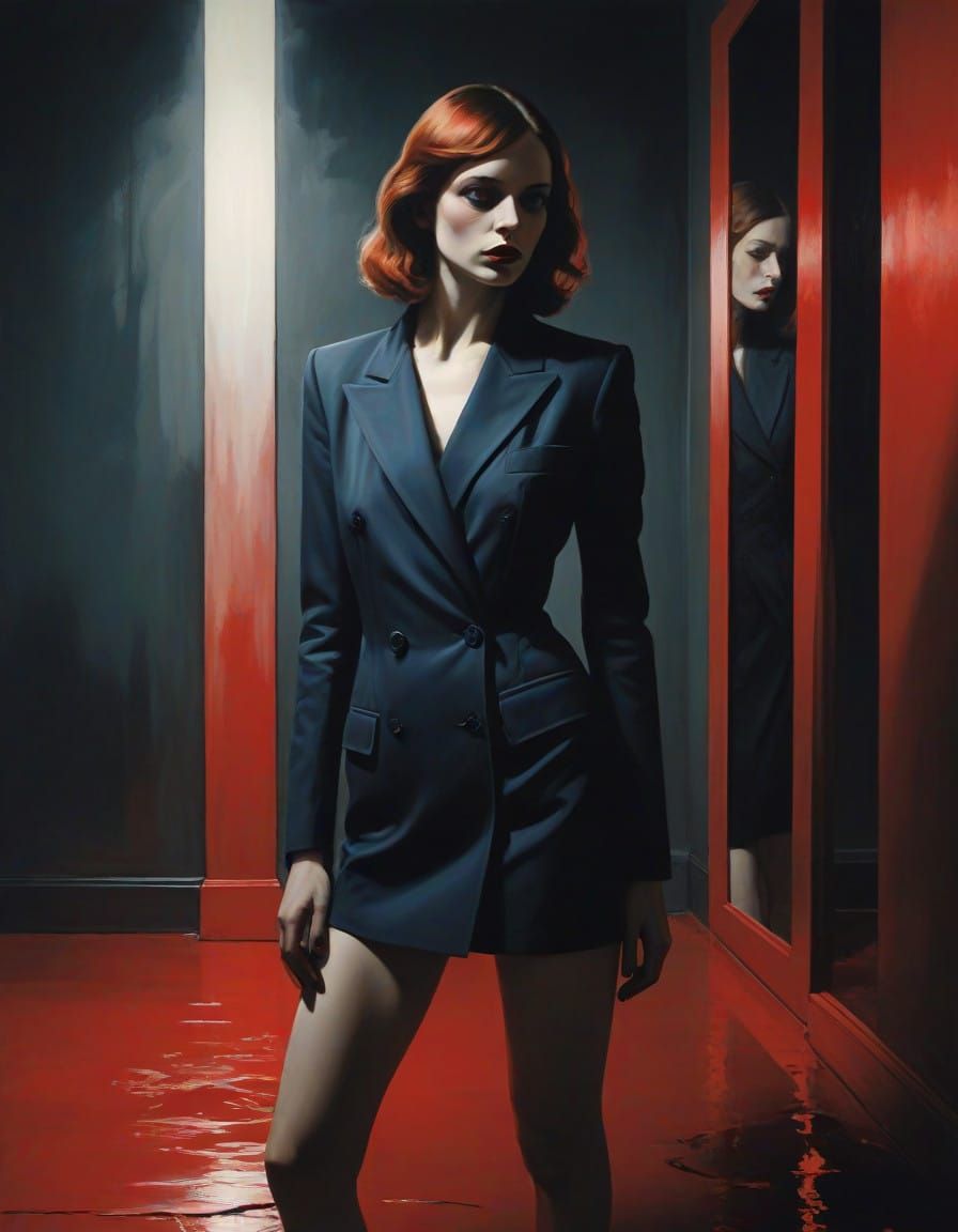 Surreal, Fractured Psyche in Dark, Moody Palette