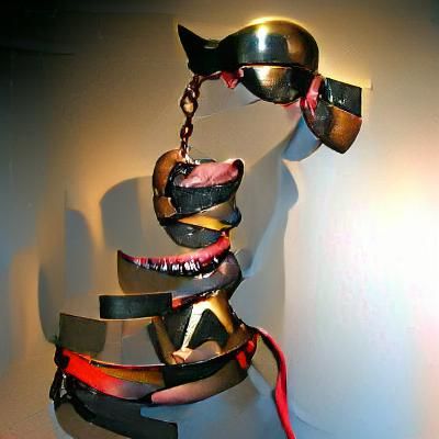 Devil Sculpture in Style of 'Punishment Collar' Art