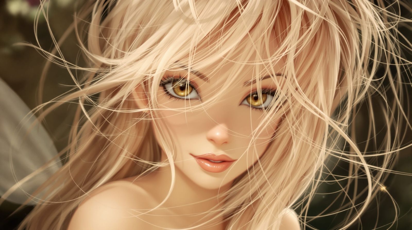 Realistic Portrait of Tinkerbell in the Wind