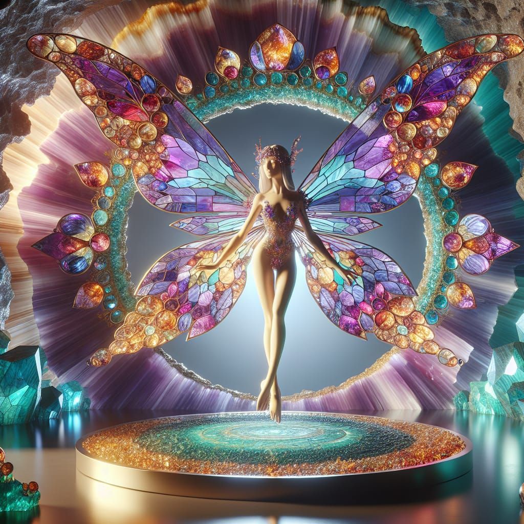 Geode Pixie Music Box