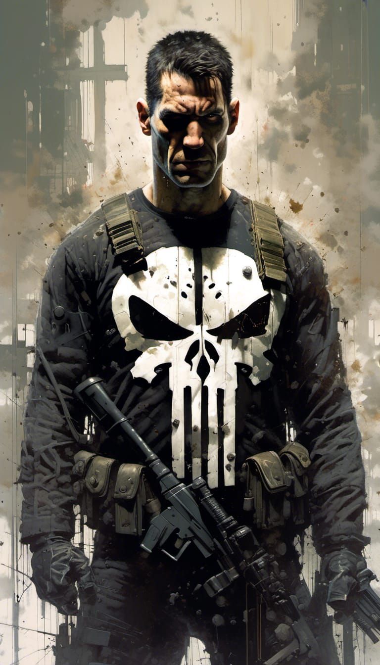 <lora:Character X:1.0> Extremely realistic full body photo of "The Punisher", detailed film still, hero shot, Insanely D...