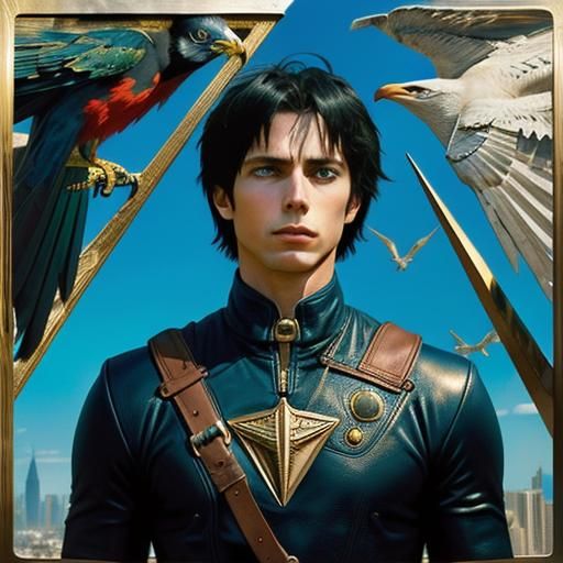 Surreal Composition with Birds of Prey in Photorealistic Sty...