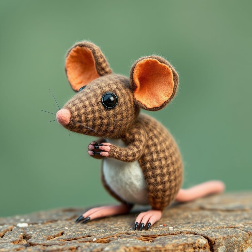 Adorable Felt Mouse Art