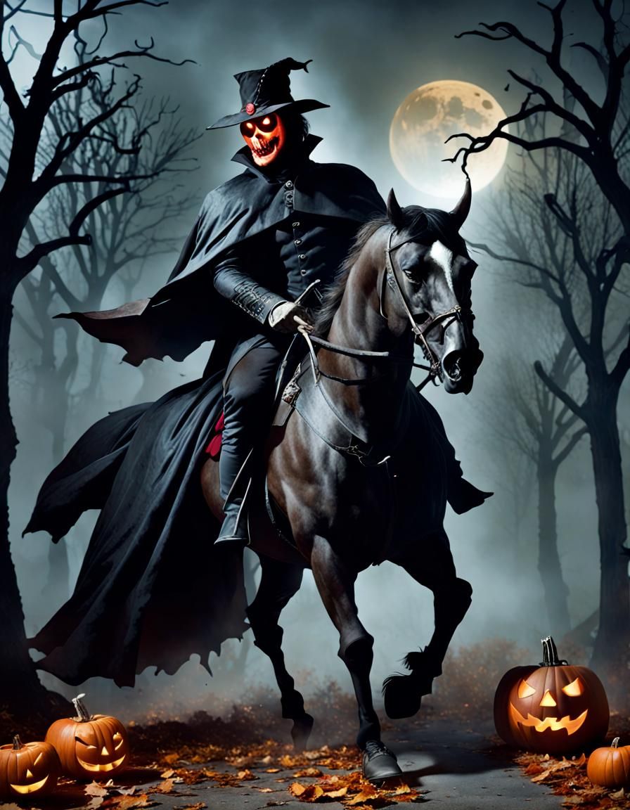 Headless Horseman Rides on Halloween Night