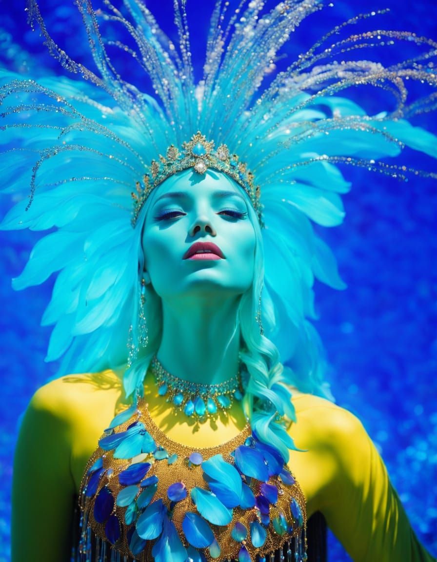 Firecracker Empress in Botanical Chandelier Dress