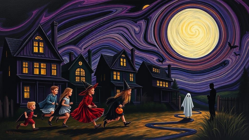 Halloween Night: An Expressionist Vision