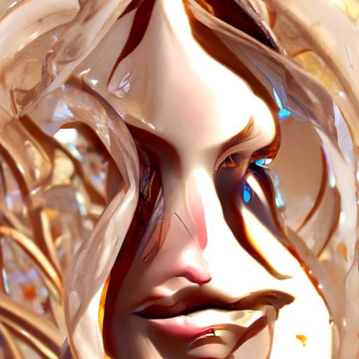 Female Model Portrait in Hyperdetailed Style