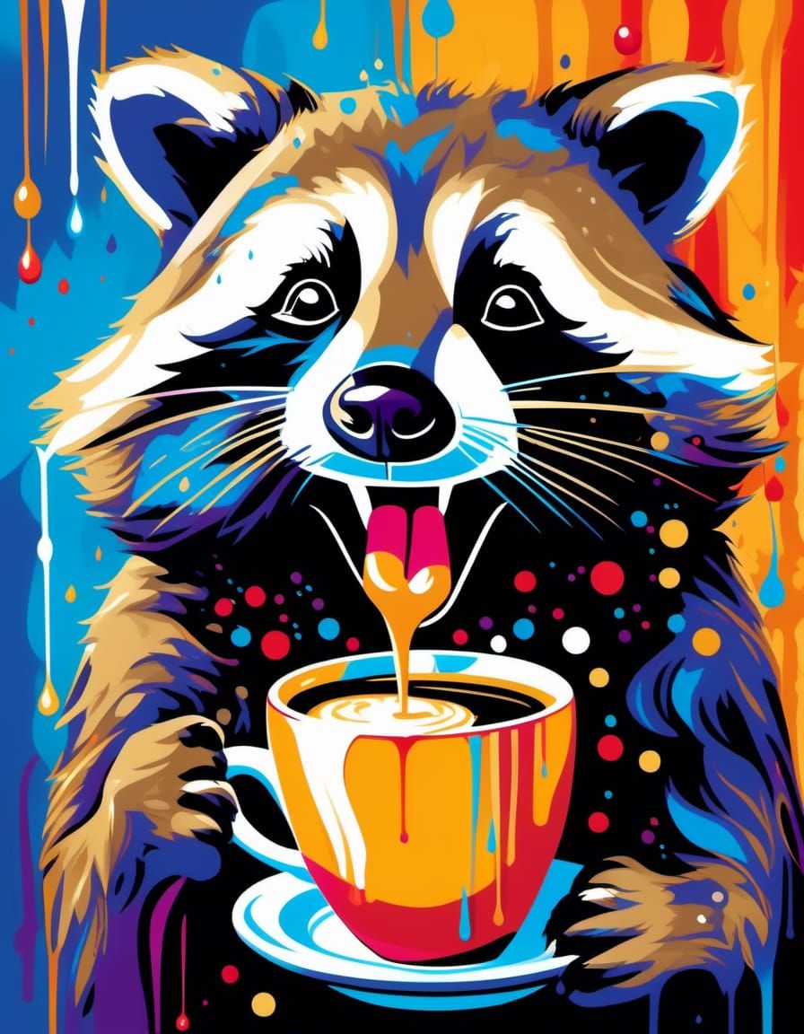 Caffeine Addicted Racoon