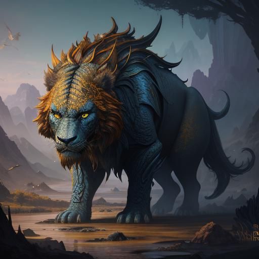 Fantastical Animals in Detailed Matte Painting