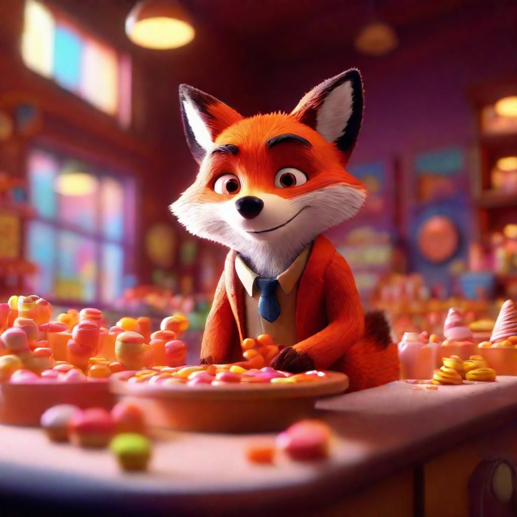 Mr. Fox in the Confectionery: Pixar Style