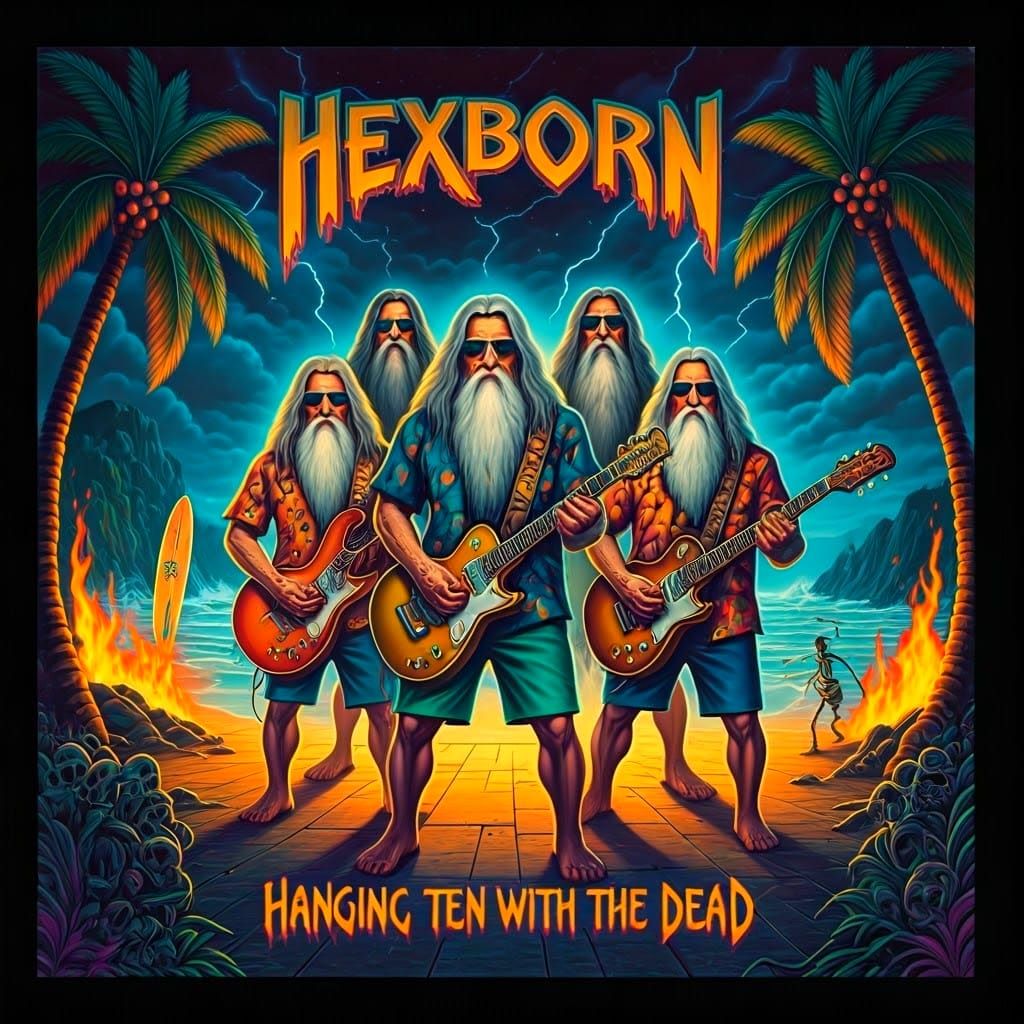 Hanging Ten with the Dead Hexborn Album Sleeve