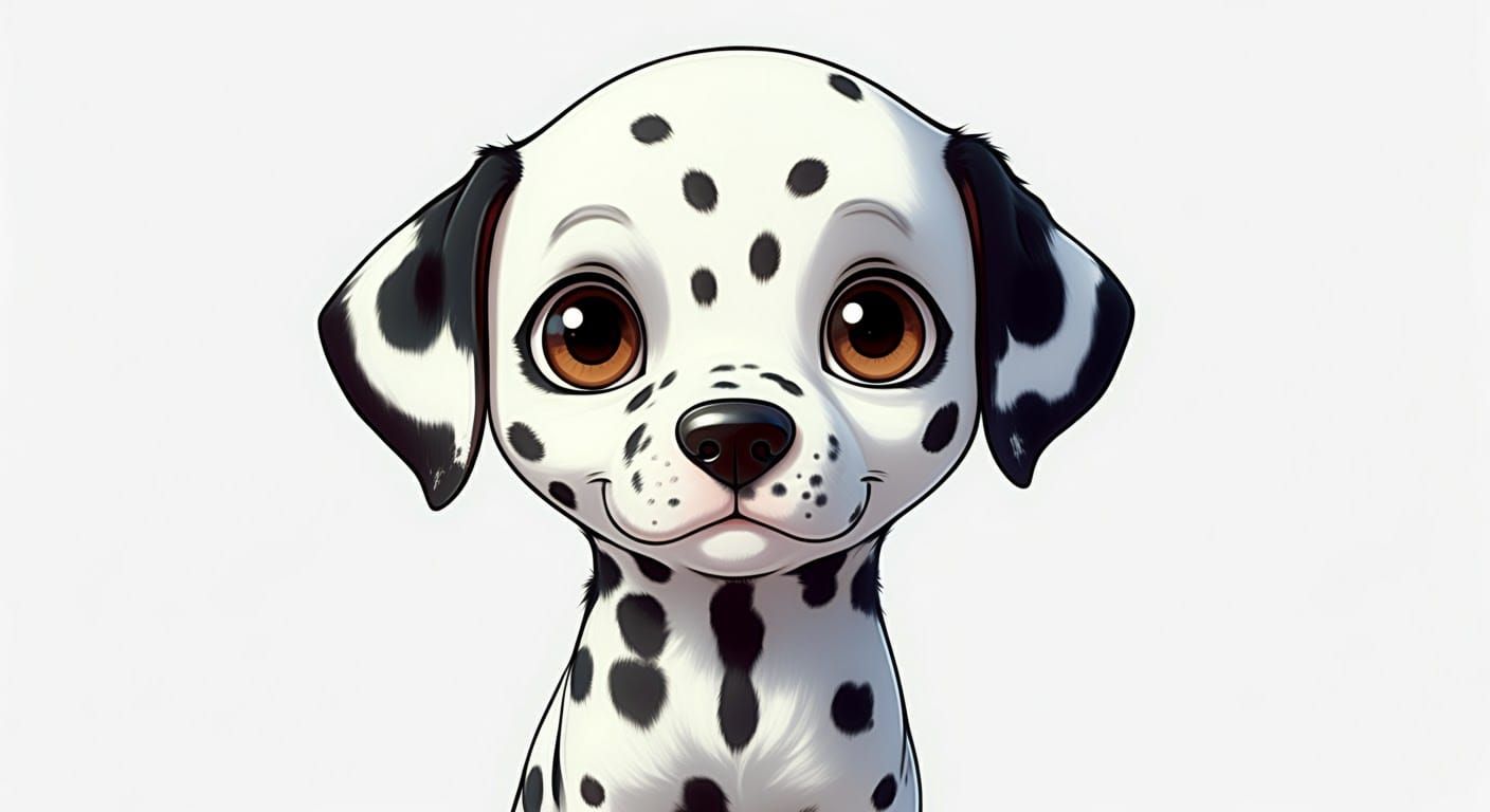 Charming Chibi Dalmatian in Pop Art Style