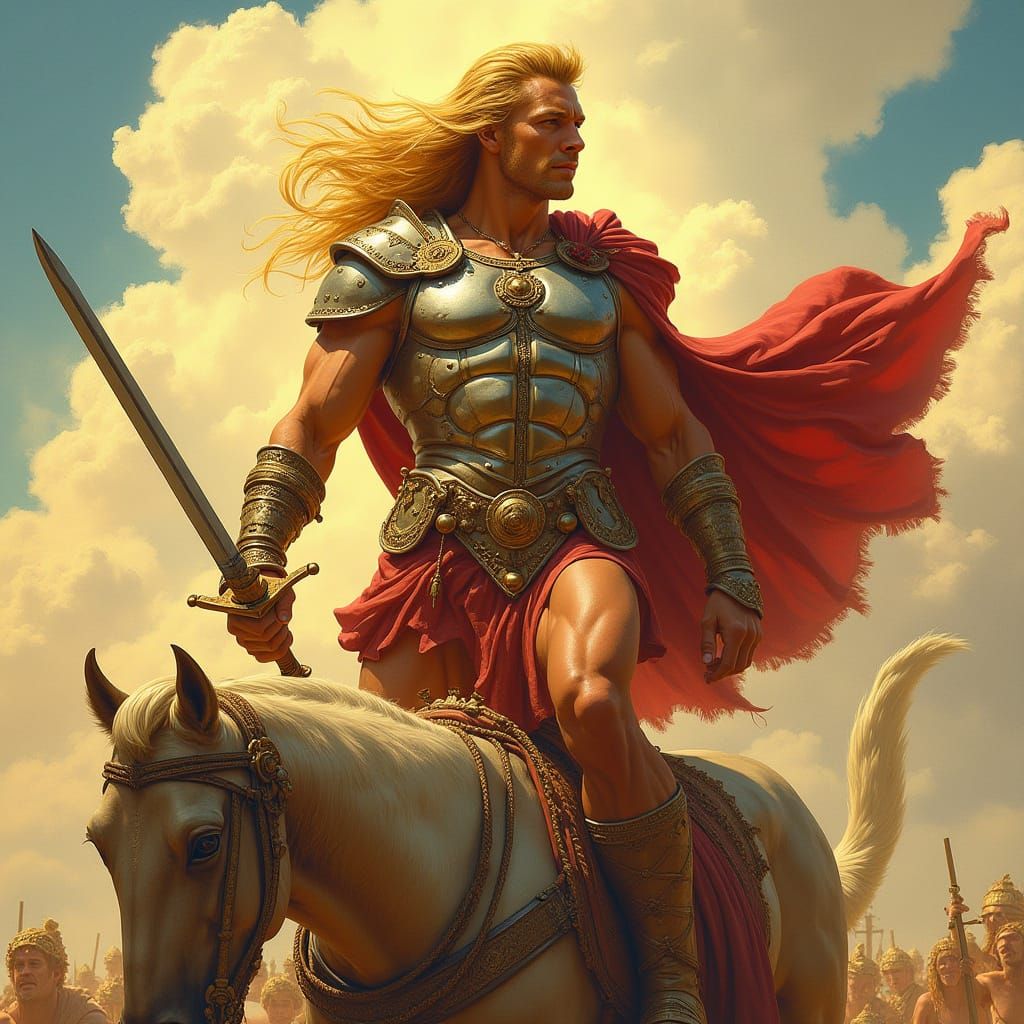 Triumphant Gladiator in Sword and Sandal Style