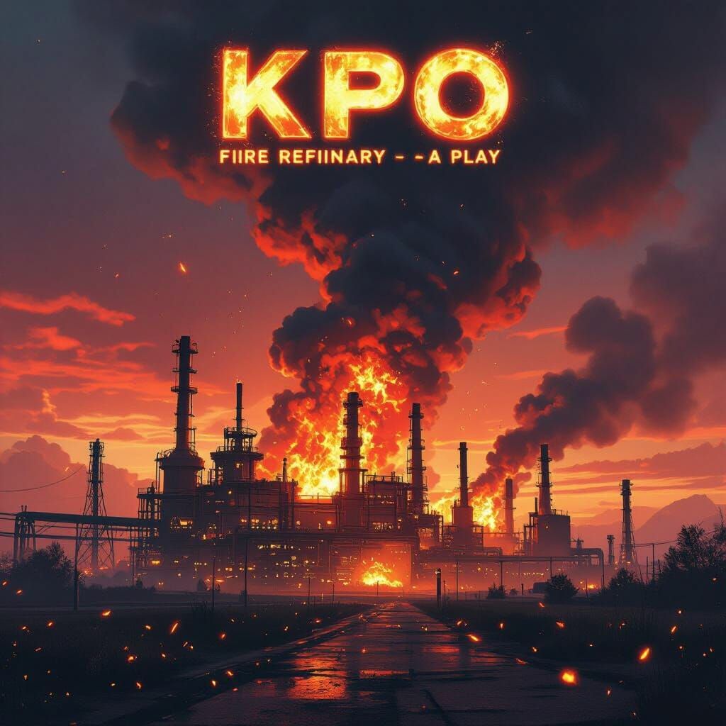 Fiery Refinery: Cinematic Book Cover Design